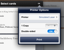AirPrint enabled note cards
